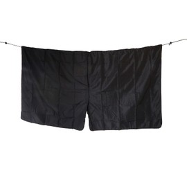 Hopzab Car Interior Divider Curtain, Black Double Row Partition Curtain, Removable Camper Van Curtains, Car Side Window Shades, Divider Privacy Window Curtains, for Most Vehicles