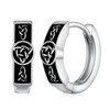 Viking Earrings for Men 925 Sterling Silver Celtic Knot Hoop