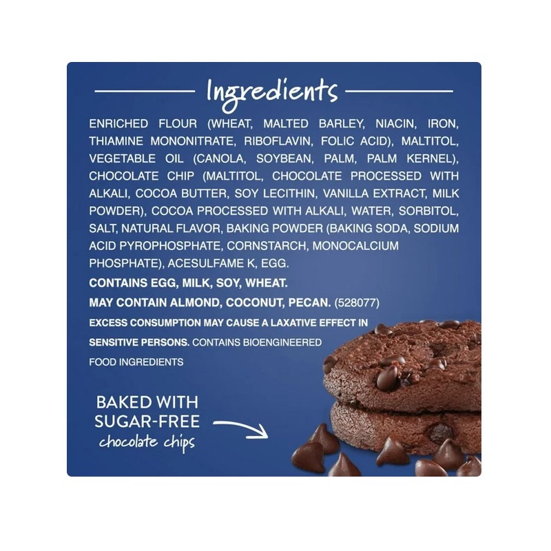 Voortman (3 pack) VOORTMAN Bakery Zero Sugar Fudge Brownie Chocolate