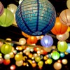 DEWEL Paper Lanterns, Decorative Lanterns, Colorful, Set of 16, 4