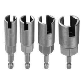 HARFINGTON 4pcs Hex Nut Driver Drill Bit Set 10mm 12mm 16mm 18mm 6-Points Socket 1/4" Hex Shank Nut Setter CR-V Steel Quick-Change Nut for Power Drills Impact Drivers