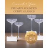 Rounded Cocktail Coupe Glasses – Set of 4 Elegant 8oz