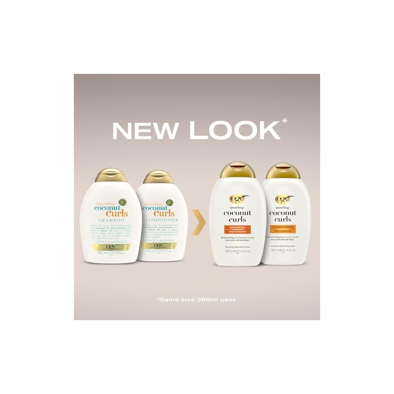 OGX® Acondicionador Quenching Coconut Curls, cabello rizado, 385ml