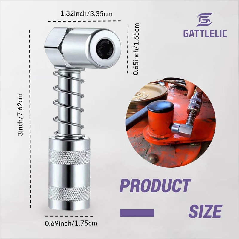 Grease Gun Tips Accessory 9PCS Kit, Includes 2pcs Grease Needle