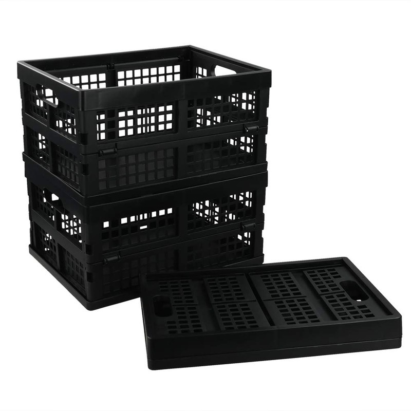 Utiao 1 Pack 15L Small Collapsible Milk Crates, Plastic Folding