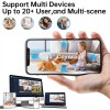 WESECUU Smart WiFi 3MP Battery Solar Color Night Vision Two