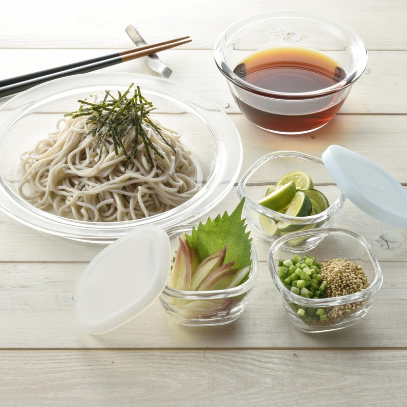 HARIO MKK-SI-2024 Heat-Resistant Glass Storage Containers, 3 Pieces, Colorful, Made
