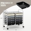 MAT EXPERT 12-Drawer Rolling Storage Cart, Mobile Utility Cart on