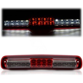 DOTCOM LED 3rd Brake Light,Compatible with 1999-2006 Chevy Silverado/GMC Sierra 1500 2500HD 3500,Third Rear High Mount Stop Lamps Tail Cargo Lamp,Red Smoky Lens Clear Housing