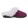 isotoner Women's Velour Valerie Hoodback Slip on Slipper, BlackBerry, 6-Numeric_7