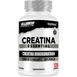 Creatina Essential. Creatina Monohidrato. Rendimiento deportivo de alto nivel, potencia, resistencia y recuperación muscular, con ingredientes esenciales para un éxito sostenible. 120 Cápsulas. Testrol.
