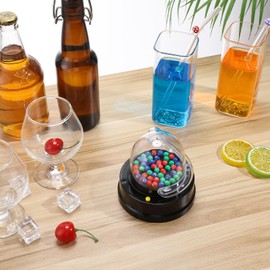 Electric Lotto Ball Machine: Machine Portable Bingo Machine Cage Game with Balls Fortunate Number Picker, Electric Shake Lucky Ball Machine