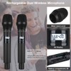 Doslnlya Wireless Microphone System with Bimetal Microphone, UHF Handheld Wireless
