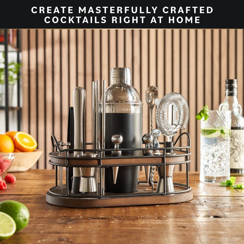 Home Hero Bartender Kit - 22-Piece Cocktail Shaker & Bar