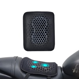 CHCYCLE Motorcycle Gel Seat Cushion Seat Cushion Available for Front/Rear Passengers Honeycomb Structure Breathable Non-Slip Shock Absorption Suitable for Long-term Driving
