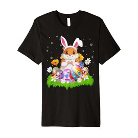 Hamster Easter Egg Hunt Bunny Ear Hamster Easter Sunday Premium T-Shirt
