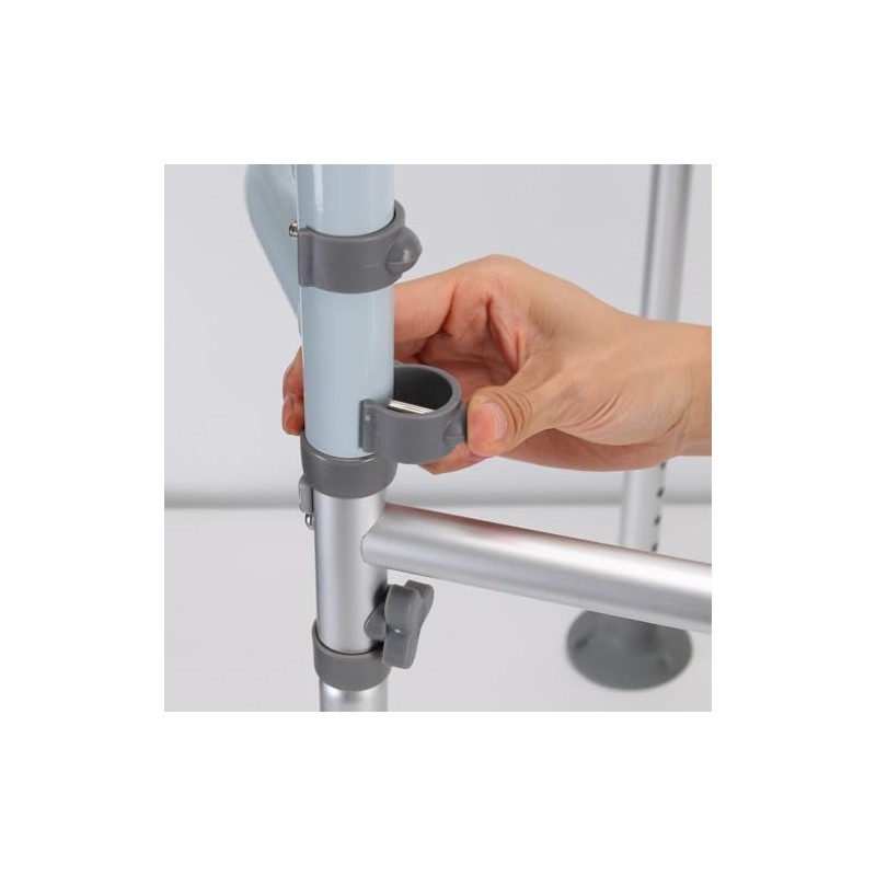 4 Pcs C-Shaped Clasp for Toilet Safety Rail