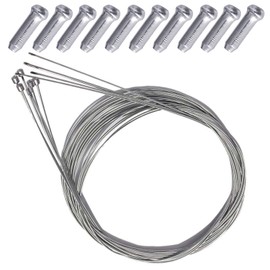 KALOLINNA Bicycle Brake Line, 6pcs 2.1m Cable Stainless Steel with 10pcs Bicycle Replacement Core Wire Mountain Bicycle Shift Wire Durable Bicycle Parts