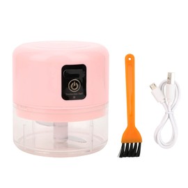 Intelligent Mini Electric Garlic Press Chopper Crusher USB Rechargeable Kitchen Accessory Pink