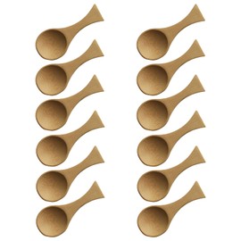 12 Pieces Bamboo Tea Spoon Bamboo Scoops Bath Salt Spoon Wooden Condiment Spoon for Loose Tea, Candy, Spices, Coffee Beans, 3.54 x 1.65 Inches, Natural Color, Fishtail Handle
