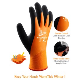 XYXNZL Gardening Gloves for Women Men,Waterproof Garden Gloves for Weed Pulling Digging Lawn Yard Work(1 Pairs Orange)