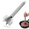 HAPYHOOM 304 Stainless Steel Meat Chopper, 6 Blade Ground Beef
