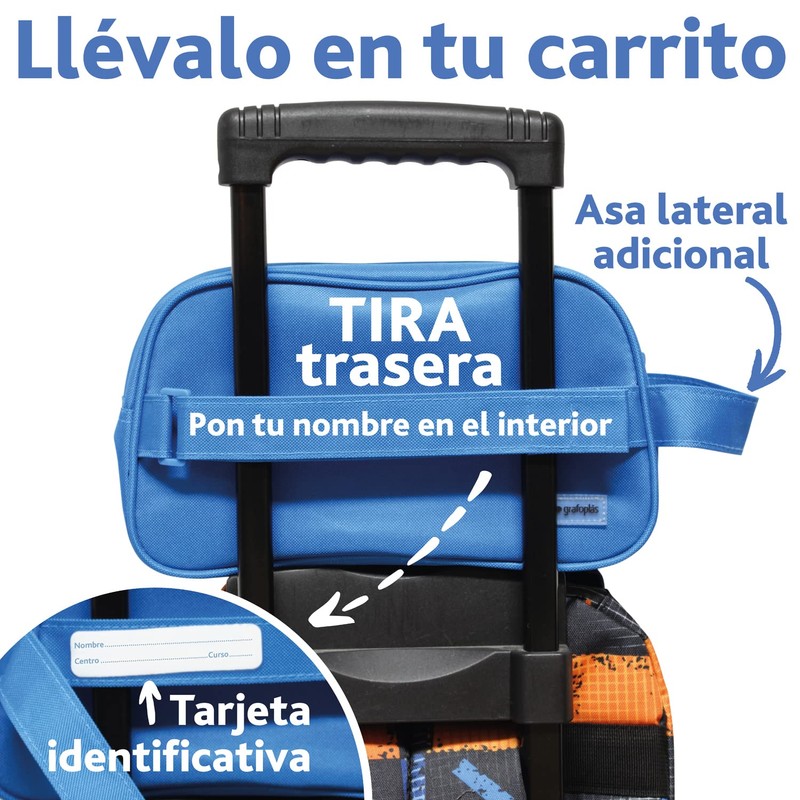 Grafoplás 37710010 School Bag, Side Handle, Black, Bits & Bobs,