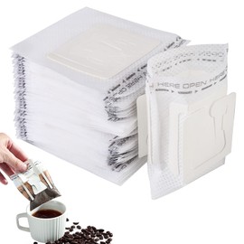 Drip Coffee Bag, 100 Pieces Portable Coffee Filter, Coffee Tea Drip Filter Bags, Drip Coffee Bag, Hanging Ear Drop Coffee Bags for Most Cups, Travel, Home, Office, Camping