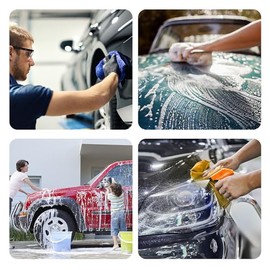 Genérico 9 Uds. Kits de Limpieza para Lavado de Coches, GS de LimpiezaToallasTraposAlmohadilla aplicadoraesponjascepillos de Ruedas para Lavado de... 