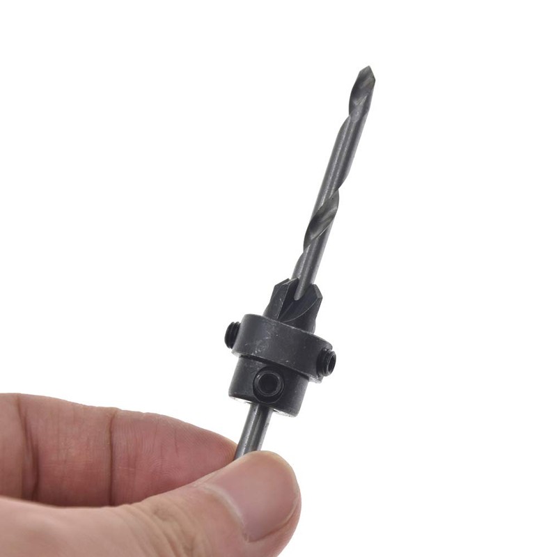 22PC HSS Tapered Countersink Drill Bit Set Screw Woodworking Chamfer