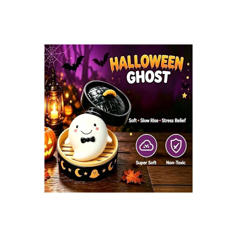 SANTIFY Bollo de Vapor Antiestrés Halloween – Figura Decorativa