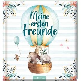 Meine ersten Freunde (Aquarell-Optik): Freundebuch für Kita, Krippe, Kindergarten, für Jungen und Mädchen ab 2 Jahren