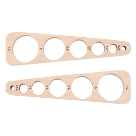 PH PandaHall Auxiliary Tool for Attaching Safety Eyes and Washers Wood Safety Eyes Insertion Tool Amigurumi Craft Eyes Tool Eyeball Gauge Board for Crochet Stuffed Animal Eyes 5.5~29.5mm 2pcs