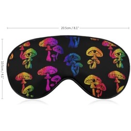 Soft Travel Sleep Eye Mask, Compact Lightweight Accessory for Travel and Daily Use - Magic Mushrooms Sleep Mask Eye