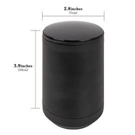 Linkidea Car Ashtray with Lid, Car Ashtrays for Cup Holder Smell Proof, Car Smokeless Ashtray Stainless Steel with Lid and LED Blue Light (Black)