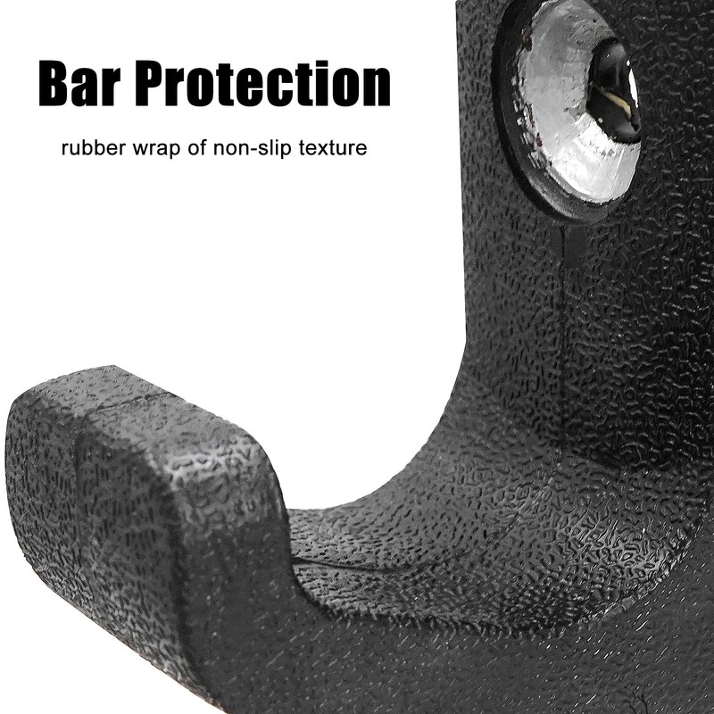 Luwint Set of 2 Single Barbell Holder Wall Mount, Horizontal