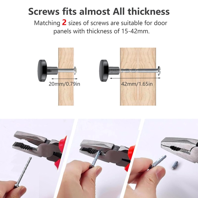 YSDMY 12 Pcs Black Cupboard Knobs,Black Door Knobs Cupboard Handles