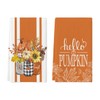 Artoid Mode Stripe Vase Flowers Hello Pumpkin Fall Kitchen Towels