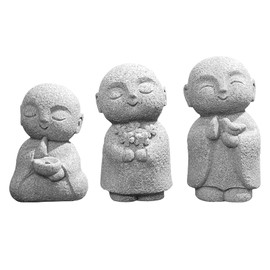 Veenkeny Jizo Figurine Cute Jizo Healing Buddha Statue Amulet Osho Zen Meaning Palm Size Guardian God Granite Guardian God Miscellaneous Monk Monk Auspicious God Statue