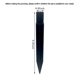 Aliotech 6Pcs 8.25 Inch Reinforced Ground Spikes, Solar Lights Spikes, ABS Plastic Lights Replacement Stakes, Ideal for Solar Pathway Lights Garden Lights Torch Lights(Inside Diameter 0.83 Inches)