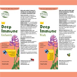 St. Francis Herb Farm St Francis Herb Farm - St Francis Deep Immune? For Kids - Natural Immunity Booster | Helps prevent or limit colds, flu and respiratory infections | Good Tasting Herbal Supplements | Organic Herbs - 50 ml