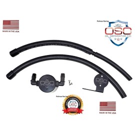 JLT / J&L black billet oil separator catch can 2007-2021 Toyota Tundra 5.7L V8