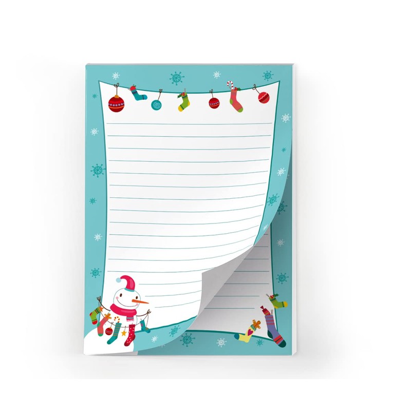 Snowman Christmas Writing Paper Set with Envelope for Kids Girls