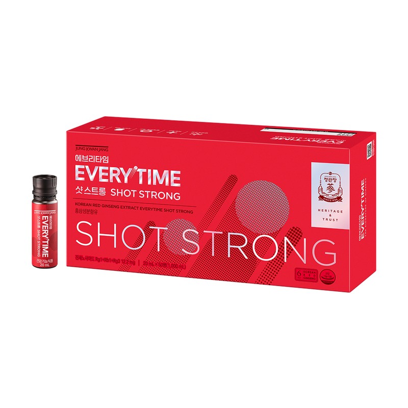 Jeonggwanjang 정관장 에브리타임 샷 스트롱 20ml 50병 Korean Red Ginseng