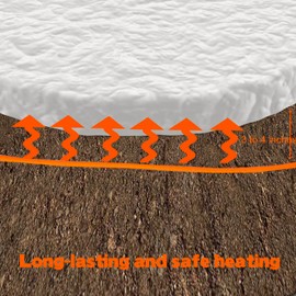 ANSIKE Soil Heating Cable 49 Ft Electric Soil Warming Cable Greenhouse Plant Soil Heater Cable Keep Soil Warm for Soil, Garden, Cold Frame