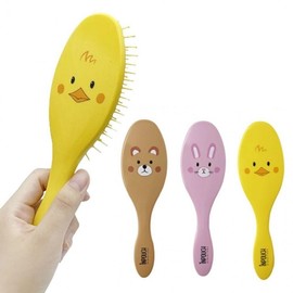 Cute Oval Portable Large Cushion Hairbrush (1P) Hairbrush Brown
