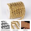 16.5FT Gold Cuban Chains 7mm Stainless Steel Curb Chain for