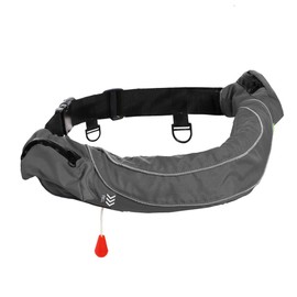 Eyson Inflatable Life Jacket Life Vest Life Ring Belt Pack Waist Bag Manual (600 Grey)