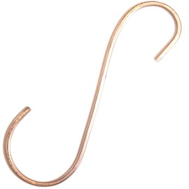 Handcrafted Copper S Hook, Extra Long 5.5" inch, Heavy Duty, for Pots, Bird Feeders, Plants. Hand Forged and Made in USA
