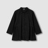 JAJU [JAJU] Women's Light Cotton 7-Quarter Sleeve Shirt_Black